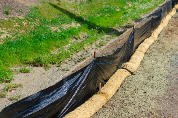 Straw Wattle Installation in Aurora